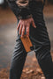 Kudu iPhone 11 Pro Max hoesje case - Houten backcover - Handgemaakt en afgewerkt met duurzaam TPU - Zebrano - Zwart