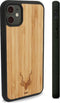 Kudu iPhone 12 MINI hoesje case - Houten backcover - Handgemaakt en afgewerkt met duurzaam TPU - Bamboe - Zwart
