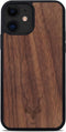 Kudu iPhone 12 Pro hoesje case - Houten backcover - Handgemaakt en afgewerkt met duurzaam TPU - Walnoot - Zwart