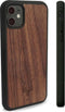 Kudu iPhone 12 Pro hoesje case - Houten backcover - Handgemaakt en afgewerkt met duurzaam TPU - Walnoot - Zwart