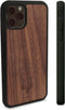 Kudu iPhone 12 Pro hoesje case - Houten backcover - Handgemaakt en afgewerkt met duurzaam TPU - Walnoot - Zwart