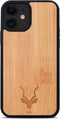 Kudu iPhone 12 Pro Max hoesje case - Houten backcover - Handgemaakt en afgewerkt met duurzaam TPU - Bamboe - Zwart