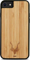Kudu iPhone 7/8 hoesje case - Houten backcover - Handgemaakt en afgewerkt met duurzaam TPU - Bamboe - Zwart