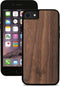 Kudu iPhone 7/8 hoesje case - Houten backcover - Handgemaakt en afgewerkt met duurzaam TPU - Walnoot - Zwart