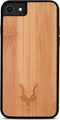 Kudu iPhone 7/8 hoesje case - Houten backcover - Handgemaakt en afgewerkt met duurzaam TPU - Bamboe - Zwart