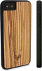 Kudu iPhone 7/8 hoesje case - Houten backcover - Handgemaakt en afgewerkt met duurzaam TPU - Zebrano - Zwart
