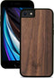 Kudu iPhone 7/8 hoesje case - Houten backcover - Handgemaakt en afgewerkt met duurzaam TPU - Walnoot - Zwart