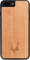 Kudu iPhone 7/8 Plus hoesje case - Houten backcover - Handgemaakt en afgewerkt met duurzaam TPU - Bamboe - Zwart