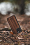 Kudu iPhone 7/8 Plus hoesje case - Houten backcover - Handgemaakt en afgewerkt met duurzaam TPU - Walnoot - Zwart