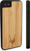 Kudu iPhone 7/8 Plus hoesje case - Houten backcover - Handgemaakt en afgewerkt met duurzaam TPU - Bamboe - Zwart