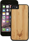 Kudu iPhone SE (2020) hoesje case - Houten backcover - Handgemaakt en afgewerkt met duurzaam TPU - Bamboe - Zwart