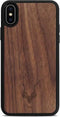 Kudu iPhone X/Xs Max hoesje case - Houten backcover - Handgemaakt en afgewerkt met duurzaam TPU - Walnoot - Zwart