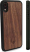 Kudu iPhone Xr hoesje case - Houten backcover - Handgemaakt en afgewerkt met duurzaam TPU - Walnoot - Zwart
