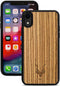 Kudu iPhone Xr hoesje case - Houten backcover - Handgemaakt en afgewerkt met duurzaam TPU - Zebrano - Zwart