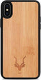 Kudu iPhone Xs Max hoesje case - Houten backcover - Handgemaakt en afgewerkt met duurzaam TPU - Bamboe - Zwart