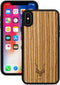 Kudu iPhone Xs Max hoesje case - Houten backcover - Handgemaakt en afgewerkt met duurzaam TPU - Zebrano - Zwart