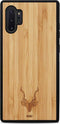 Kudu Samsung Galaxy Note 10 hoesje case - Houten backcover - Handgemaakt en afgewerkt met duurzaam TPU - Bamboe - Zwart