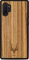 Kudu Samsung Galaxy Note 10 Plus hoesje case - Houten backcover - Handgemaakt en afgewerkt met duurzaam TPU - Zebrano - Zwart