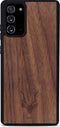 Kudu Samsung Galaxy Note 20 hoesje case - Houten backcover - Handgemaakt en afgewerkt met duurzaam TPU - Walnoot - Zwart