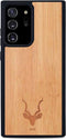 Kudu Samsung Galaxy Note 20 Ultra hoesje case - Houten backcover - Handgemaakt en afgewerkt met duurzaam TPU - Bamboe - Zwart