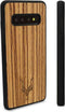 Kudu Samsung Galaxy S10 hoesje case - Houten backcover - Handgemaakt en afgewerkt met duurzaam TPU - Zebrano - Zwart