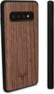 Kudu Samsung Galaxy S10 Plus hoesje case - Houten backcover - Handgemaakt en afgewerkt met duurzaam TPU - Walnoot - Zwart