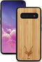 Kudu Samsung Galaxy S10 Plus hoesje case - Houten backcover - Handgemaakt en afgewerkt met duurzaam TPU - Bamboe - Zwart