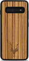 Kudu Samsung Galaxy S10e hoesje case - Houten backcover - Handgemaakt en afgewerkt met duurzaam TPU - Zebrano - Zwart