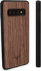 Kudu Samsung Galaxy S10e hoesje case - Houten backcover - Handgemaakt en afgewerkt met duurzaam TPU - Walnoot - Zwart