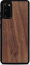 Kudu Samsung Galaxy S20 hoesje case - Houten backcover - Handgemaakt en afgewerkt met duurzaam TPU - Walnoot - Zwart