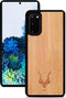 Kudu Samsung Galaxy S20 hoesje case - Houten backcover - Handgemaakt en afgewerkt met duurzaam TPU - Bamboe - Zwart