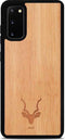 Kudu Samsung Galaxy S20 hoesje case - Houten backcover - Handgemaakt en afgewerkt met duurzaam TPU - Bamboe - Zwart