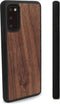 Kudu Samsung Galaxy S20 hoesje case - Houten backcover - Handgemaakt en afgewerkt met duurzaam TPU - Walnoot - Zwart