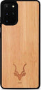 Kudu Samsung Galaxy S20 Plus hoesje case - Houten backcover - Handgemaakt en afgewerkt met duurzaam TPU - Bamboe - Zwart