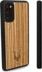 Kudu Samsung Galaxy S20 Plus hoesje case - Houten backcover - Handgemaakt en afgewerkt met duurzaam TPU - Zebrano - Zwart