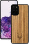 Kudu Samsung Galaxy S20 Plus hoesje case - Houten backcover - Handgemaakt en afgewerkt met duurzaam TPU - Zebrano - Zwart