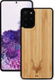 Kudu Samsung Galaxy S20 Plus hoesje case - Houten backcover - Handgemaakt en afgewerkt met duurzaam TPU - Bamboe - Zwart