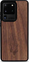 Kudu Samsung Galaxy S20 Ultra hoesje case - Houten backcover - Handgemaakt en afgewerkt met duurzaam TPU - Walnoot - Zwart