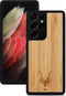 Kudu Samsung Galaxy S21 Ultra hoesje case - Houten backcover - Handgemaakt en afgewerkt met duurzaam TPU - Bamboe - Zwart
