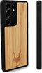 Kudu Samsung Galaxy S21 Ultra hoesje case - Houten backcover - Handgemaakt en afgewerkt met duurzaam TPU - Bamboe - Zwart