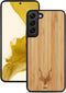 Kudu Samsung Galaxy S22 hoesje case - Houten backcover - Handgemaakt en afgewerkt met duurzaam TPU - Bamboe - Zwart