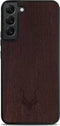 Kudu Samsung Galaxy S23 hoesje case - Houten backcover - Handgemaakt en afgewerkt met duurzaam TPU - Walnoot - Zwart