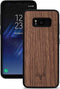 Kudu Samsung Galaxy S8 hoesje case - Houten backcover - Handgemaakt en afgewerkt met duurzaam TPU - Walnoot - Zwart