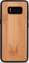 Kudu Samsung Galaxy S8 hoesje case - Houten backcover - Handgemaakt en afgewerkt met duurzaam TPU - Bamboe - Zwart
