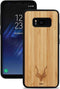Kudu Samsung Galaxy S8 hoesje case - Houten backcover - Handgemaakt en afgewerkt met duurzaam TPU - Bamboe - Zwart