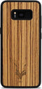 Kudu Samsung Galaxy S8 Plus hoesje case - Houten backcover - Handgemaakt en afgewerkt met duurzaam TPU - Zebrano - Zwart