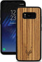 Kudu Samsung Galaxy S8 Plus hoesje case - Houten backcover - Handgemaakt en afgewerkt met duurzaam TPU - Zebrano - Zwart