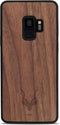 Kudu Samsung Galaxy S9 hoesje case - Houten backcover - Handgemaakt en afgewerkt met duurzaam TPU - Walnoot - Zwart