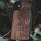 Kudu Samsung Galaxy S9 hoesje case - Houten backcover - Handgemaakt en afgewerkt met duurzaam TPU - Walnoot - Zwart