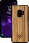Kudu Samsung Galaxy S9 Plus hoesje case - Houten backcover - Handgemaakt en afgewerkt met duurzaam TPU - Zebrano - Zwart